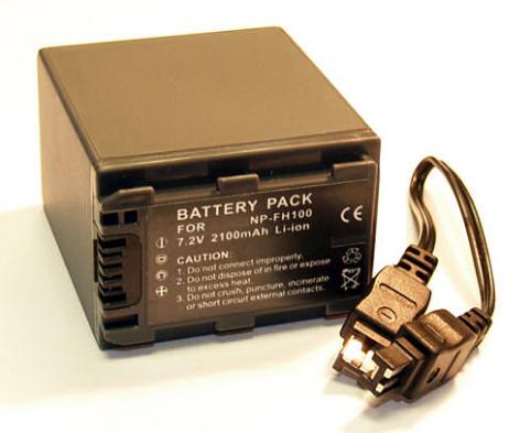 Battery  sony haute capacitée ac-vqh10, dcr-dvd103, dvd105, dvd108, dvd203, dvd