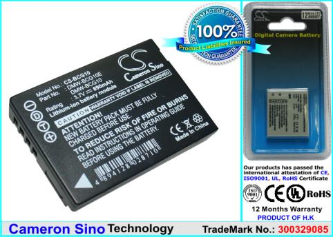 Batterie camescope appareil photo panasonic dmc zs3s 
