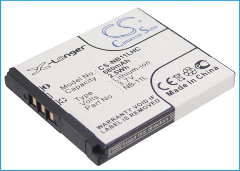 Battery  canon haute capacitée ixus 125hs 240hs