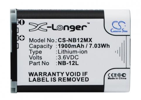 Battery  canon nb 12l