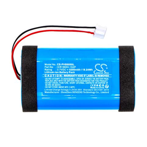 Battery  philips icr18650-1s2p bt6000