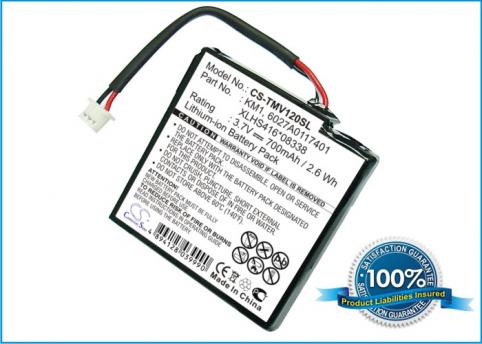 Battery gps tomtom via 120