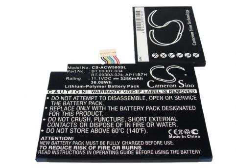 Battery  acer ap11b7h iconia tab w500