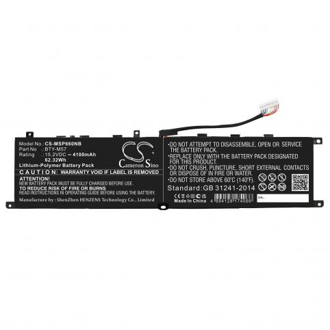Battery  msi bty m57