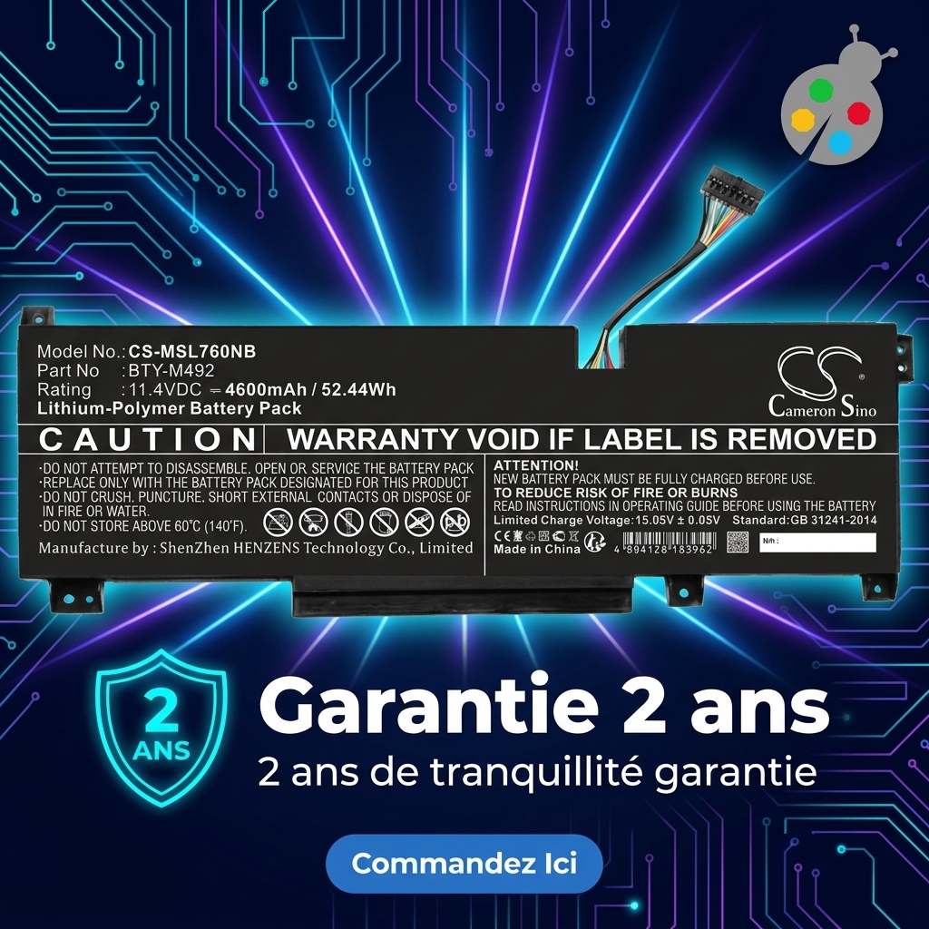 Battery laptop msi bravo 15 b5dd 007xes