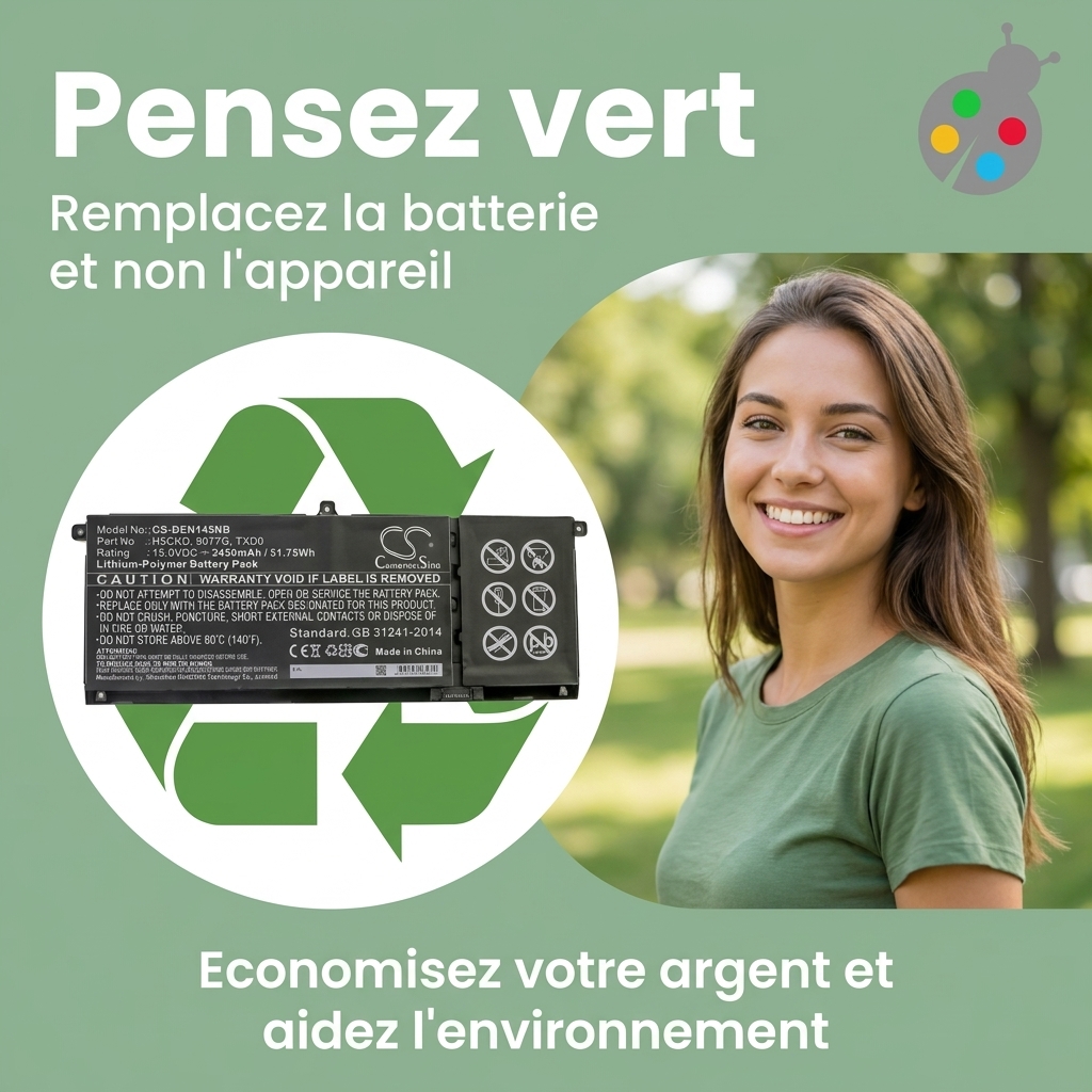 Battery laptop dell inspiron 13 7306 2 in 1