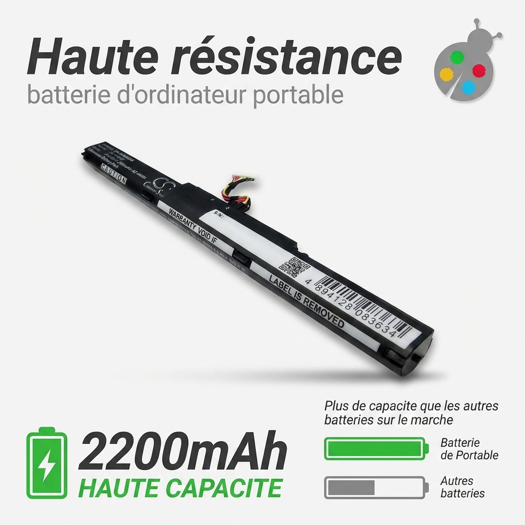 Battery laptop asus r751lb