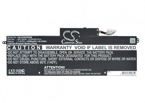 Battery laptop acer aspire s3 392 54204g50tws