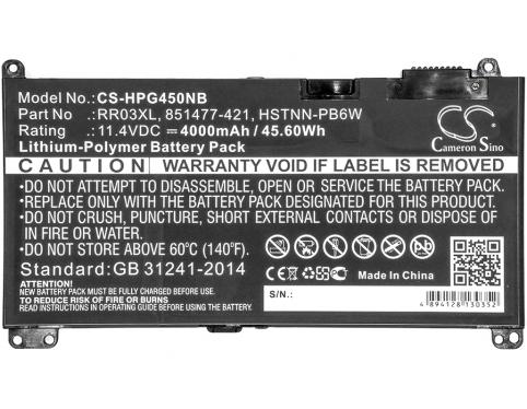 Battery laptop hp probook 470 g4