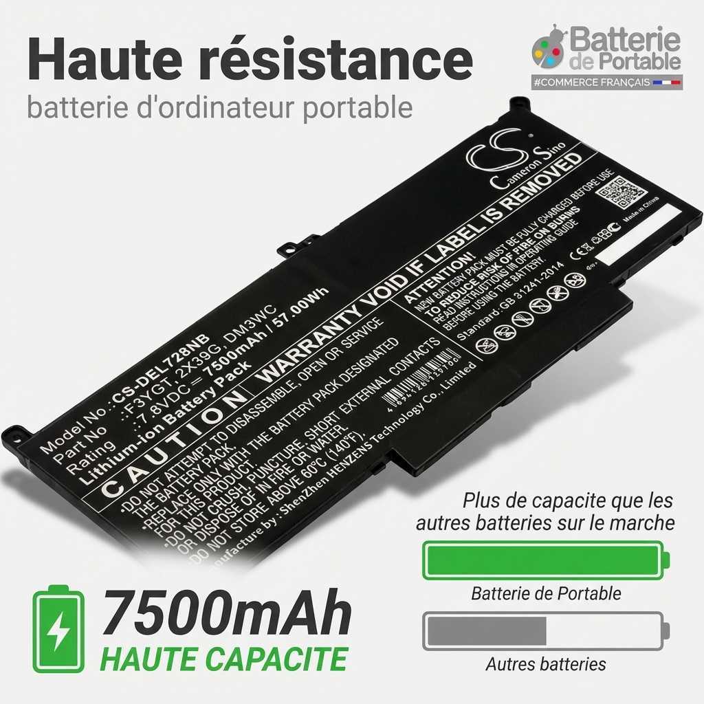 Battery laptop dell latitude 7290