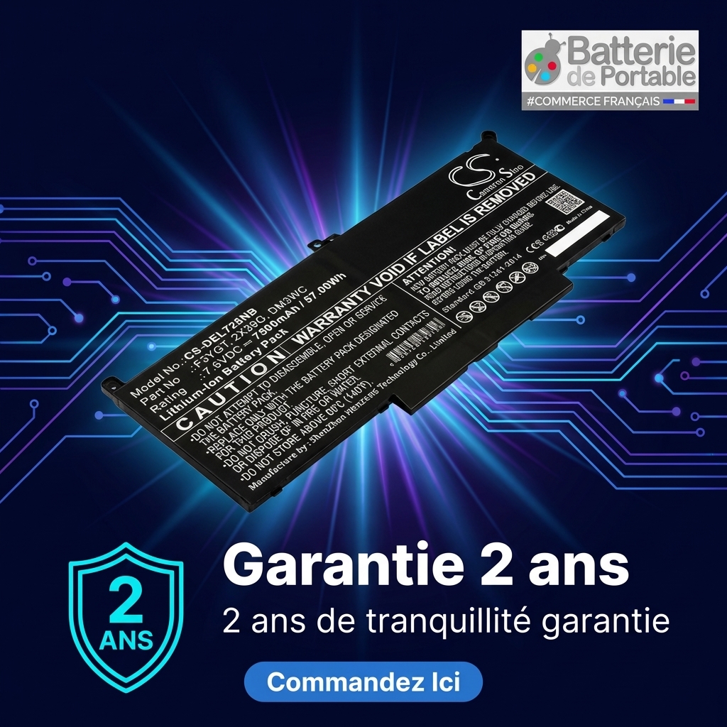 Battery laptop dell latitude 7290