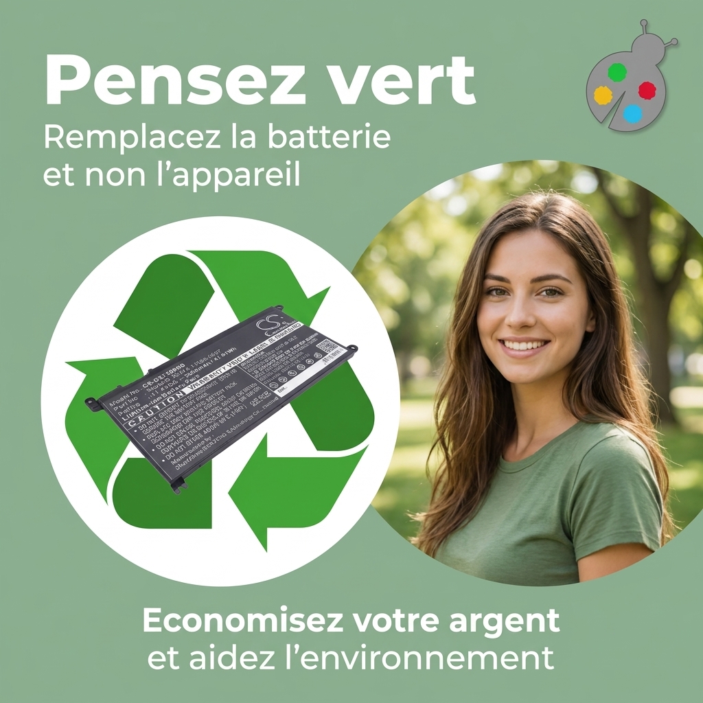 Battery laptop dell inspiron 13mf 2505t