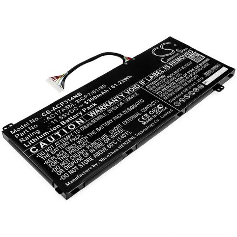 Battery laptop acer spin 3 sf314 52 57ej