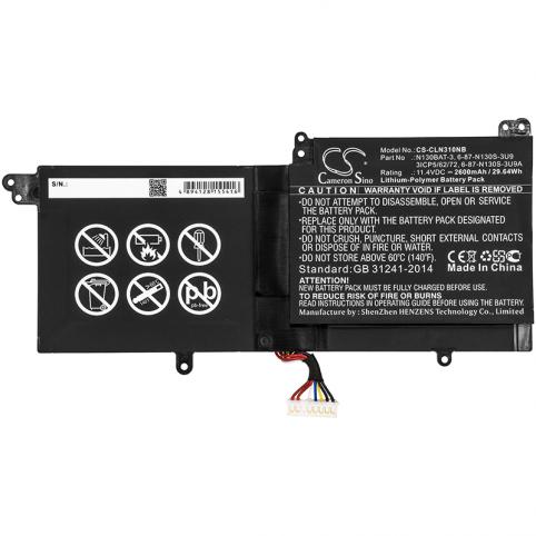 Battery laptop clevo n131wu