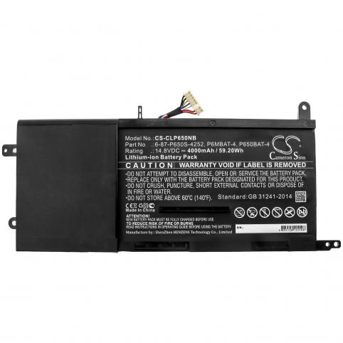 Battery laptop clevo p650rp6 g