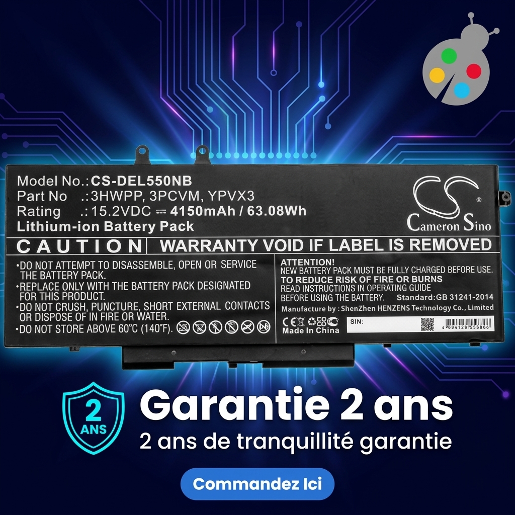 Battery laptop dell latitude 5510 0wd19