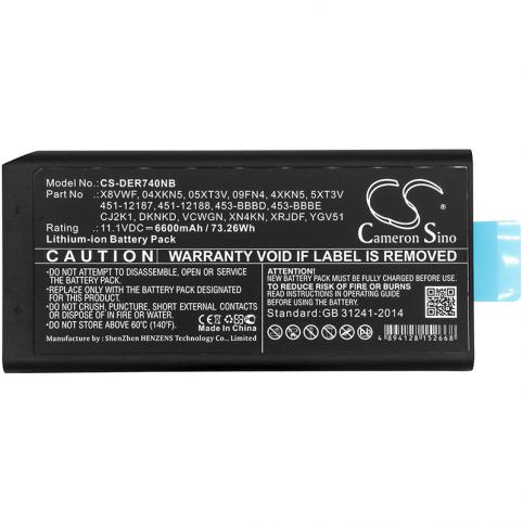Battery laptop dell latitude 12 7204