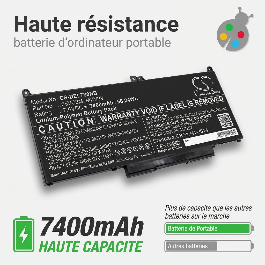 Battery laptop dell latitude 13 7300(n001l7300 d15