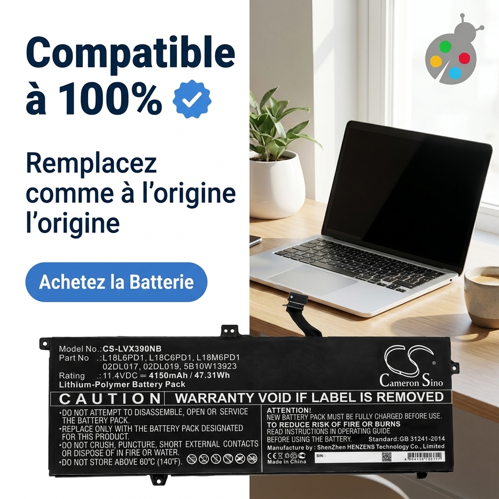 Battery laptop lenovo thinkpad x390 20q0a00dcd