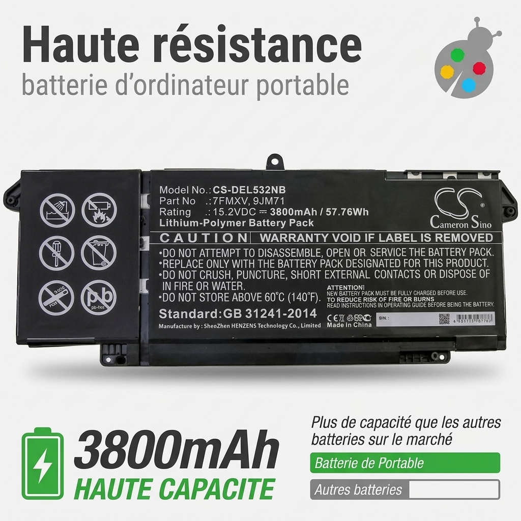 Battery laptop dell latitude 5320 2 in 1 business laptop