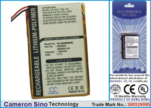 Battery  palm treo handspring palmone haute capacitée tungsten e