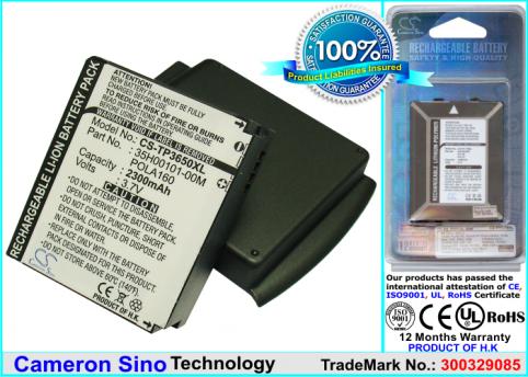 Battery for pda smartphone htc p3650 touch cruise touch find polaris 100 polaris 200
