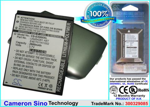 Battery  e ten haute capacitée bt0010t002 glofiish m750