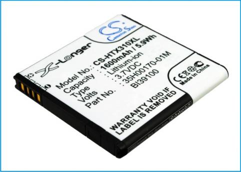 Battery  htc haute capacitée titan, titan ii, x310e, sensation xl, x315e, etern
