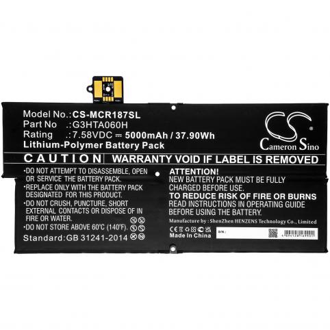 Battery tablet microsoft surface pro x