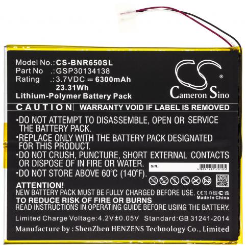 Battery tablet barnes noble nook 10.1