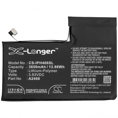 Battery  apple haute capacitée a2466 iphone 12 pro max