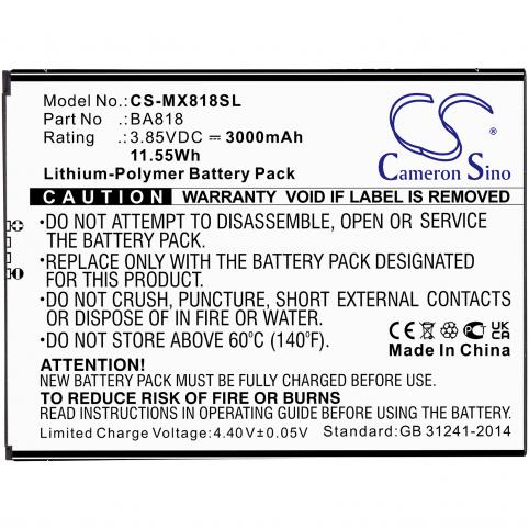 Battery  meizu ba818