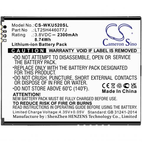 Battery  wiko lt25h446077j ride 2