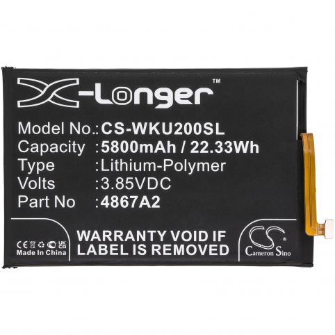 Battery for phone wiko 4867a2 power u20 mobile
