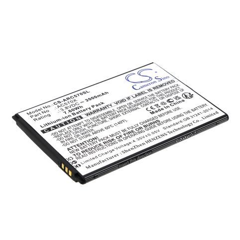 Battery for phone archos ac570x oxygen 57 mobile