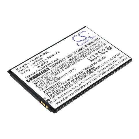 Battery for phone archos ac630x oxygen 63 mobile