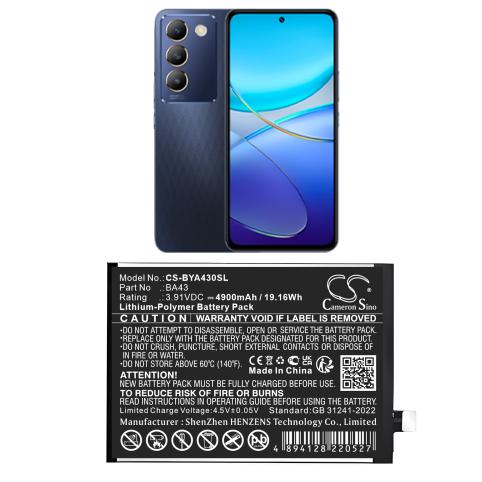 Battery mobile vivo v2412