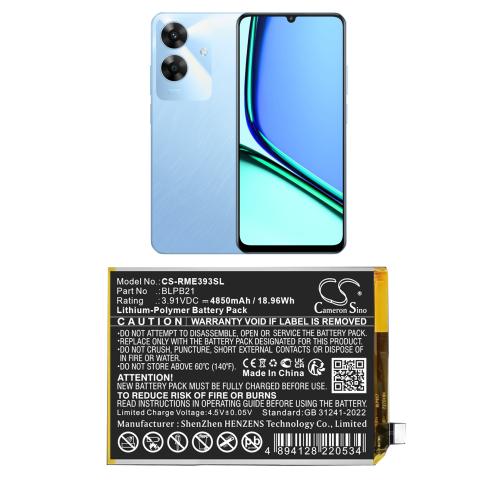 Battery mobile realme note 60x