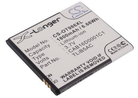 Battery  alcatel haute capacitée ot-986 ak47