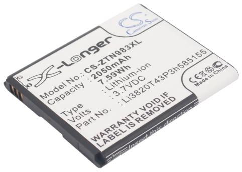 Battery for phone zte refc li3820t42p3h585155