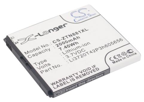 Battery  zte li3720t42p3h605656