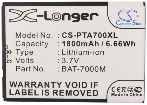 Battery  pantech bat-7000m t100k