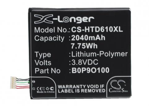 Battery for phone htc b0p9o100 desire 610 mobile