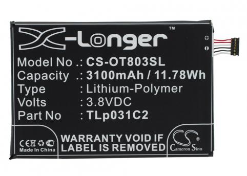 Battery  orange tlp031c1 nura