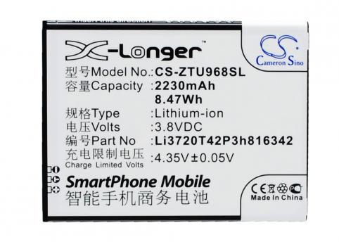 Battery  zte li3720t42p3h816342 u968