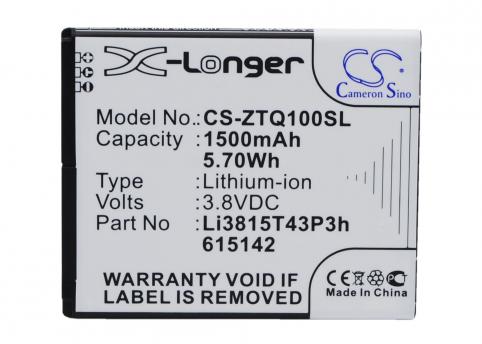 Battery for phone zte refc li3815t43p3h615142 i