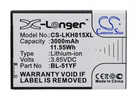 Battery mobile lg h811