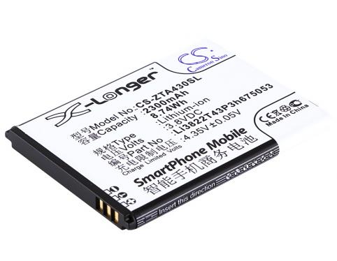 Battery  zte li3822t43p3h675053 blade q lux