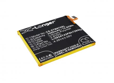 Battery  zte li3834t43p6h726452 zmax