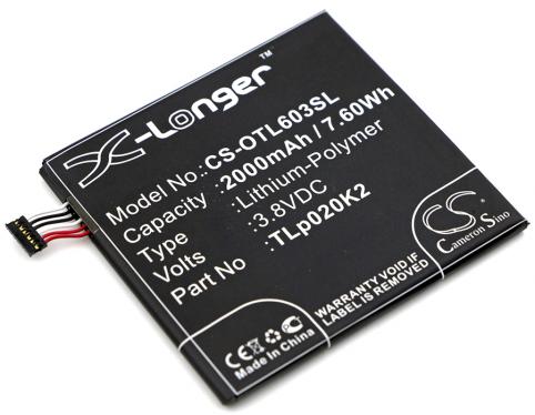 Battery for phone alcatel tlp020k2 one touch idol 3 4.7 mobile